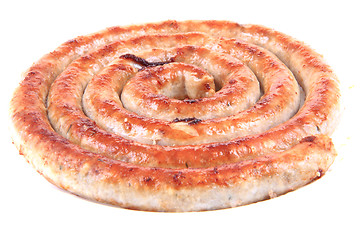 Image showing spiral grilled sausage 