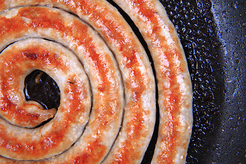 Image showing spiral grilled sausage 