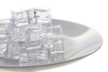 Image showing ice cubes on the plate