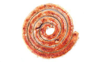 Image showing spiral grilled sausage 