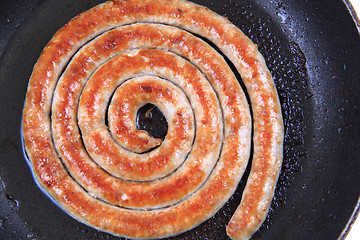 Image showing spiral grilled sausage 