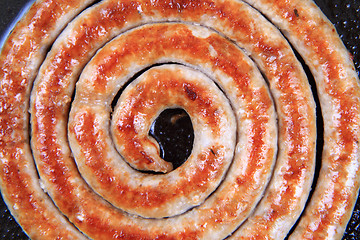 Image showing spiral grilled sausage 