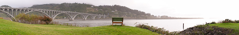 Image showing Rogue River Bridge Curry County Gold Beach Oregon Waterfront Ben