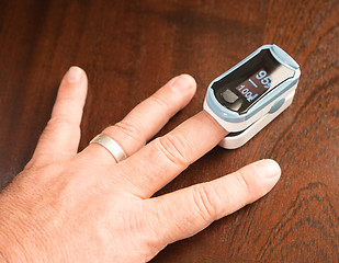 Image showing Fingertip Oxygen Sensor Pulse Rate Health Testor Oximeter