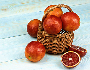 Image showing Blood Orange in Basket