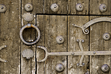 Image showing Ancient Wooden Door