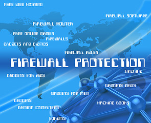 Image showing Firewall Protection Represents No Access And Encrypt