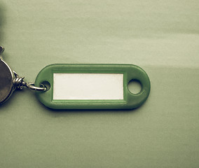 Image showing Vintage looking Green keyring