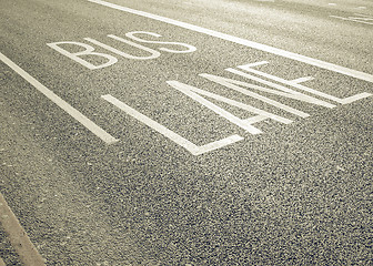 Image showing Vintage looking Bus lane