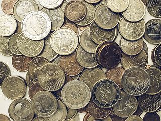 Image showing Vintage Euro coins