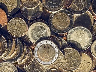 Image showing Vintage Euro coins