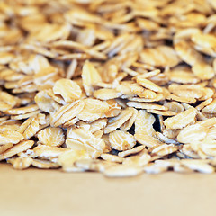 Image showing Pile of oat flakes