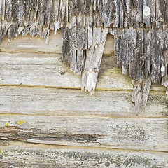 Image showing plank wall of old wind mill