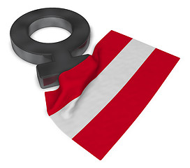 Image showing female symbol and flag of austria - 3d rendering