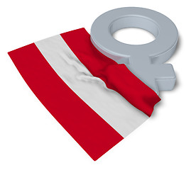 Image showing female symbol and flag of austria - 3d rendering