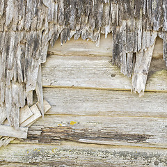 Image showing plank wall of old wind mill