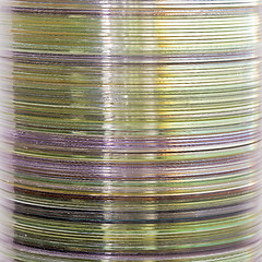 Image showing Stack of compact discs