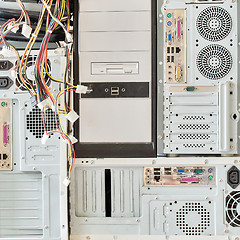 Image showing dirty old computers for electronic recycling