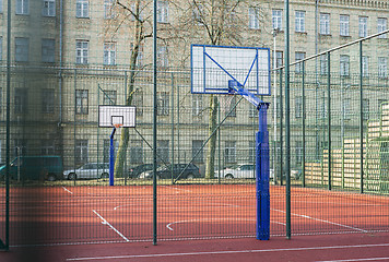 Image showing High School-College Basketball Court