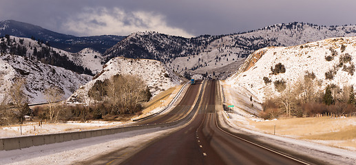 Image showing Highway Approaches South Fork River Crossing Utah