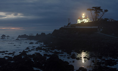 Image showing Crescent City California Pacific Coast Battery Point Lighthouse