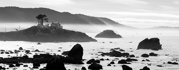 Image showing Crescent City California Pacific Coast Battery Point Lighthouse