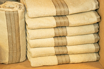 Image showing Beige towels