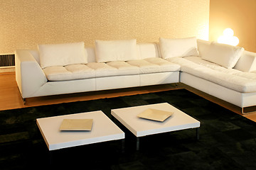 Image showing Big white couch