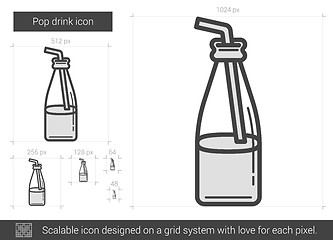 Image showing Pop drink line icon.