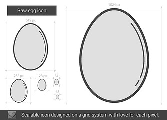 Image showing Raw egg line icon.