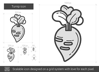 Image showing Turnip line icon.