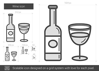 Image showing Wine line icon.