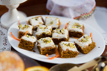 Image showing pieces of cake or pie on plate