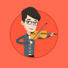 Image showing Man playing violin vector illustration.