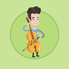 Image showing Man playing cello vector illustration.