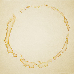 Image showing stains of coffee or tea on the cardboard