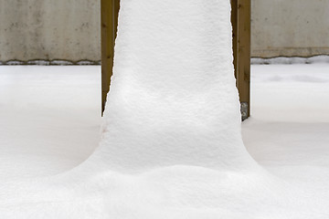 Image showing Children\'s slide covered with snow