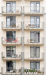 Image showing New building with balconies