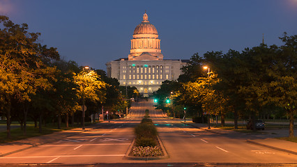 Image showing Street View Jefferson City Missouri State Capital Building