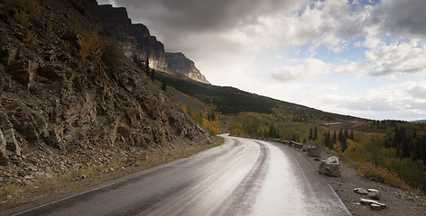 Image showing Thunderstorm Approaching Going to the Sun Road Glacier NP