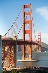 Image showing Golden Gate Bridge Fort Point San Francisco Bay California
