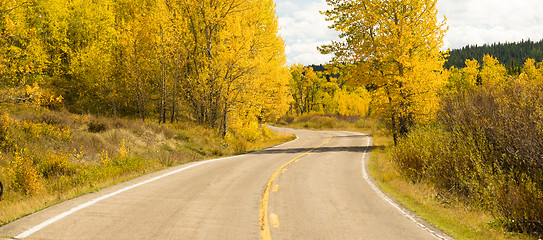 Image showing Open Road Scenic Journey Two Lane Blacktop Highway