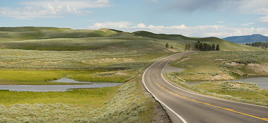 Image showing Road Crosses Over Elk Antler Creek Yellowstone NP