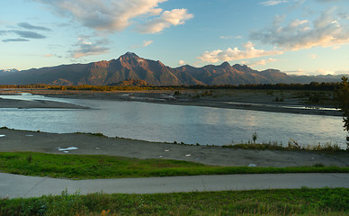 Image showing Mantanuska River Lazy Mountain Chugach Range Palmer Alaska