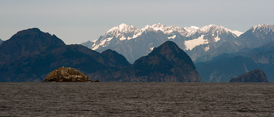 Image showing Mountains Islands Prince William Sound North Pacifci Ocean Alask