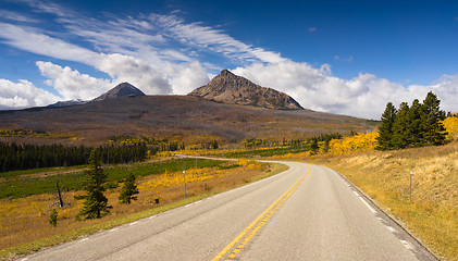 Image showing Burned Hillside Fire Damage Yellowstone Mountain Highway