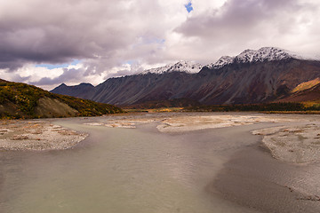 Image showing Gulkana River Alaska Range Southestern Region Snow Capped Mounta