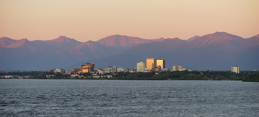 Image showing Cook Inlet Anchorage Alaksa Downtown City Skyline