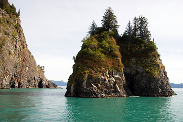 Image showing Rocky Buttes Kenai Fjords North Pacific Ocean Alaska