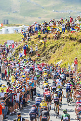 Image showing The Peloton in Mountains - Tour de France 2016